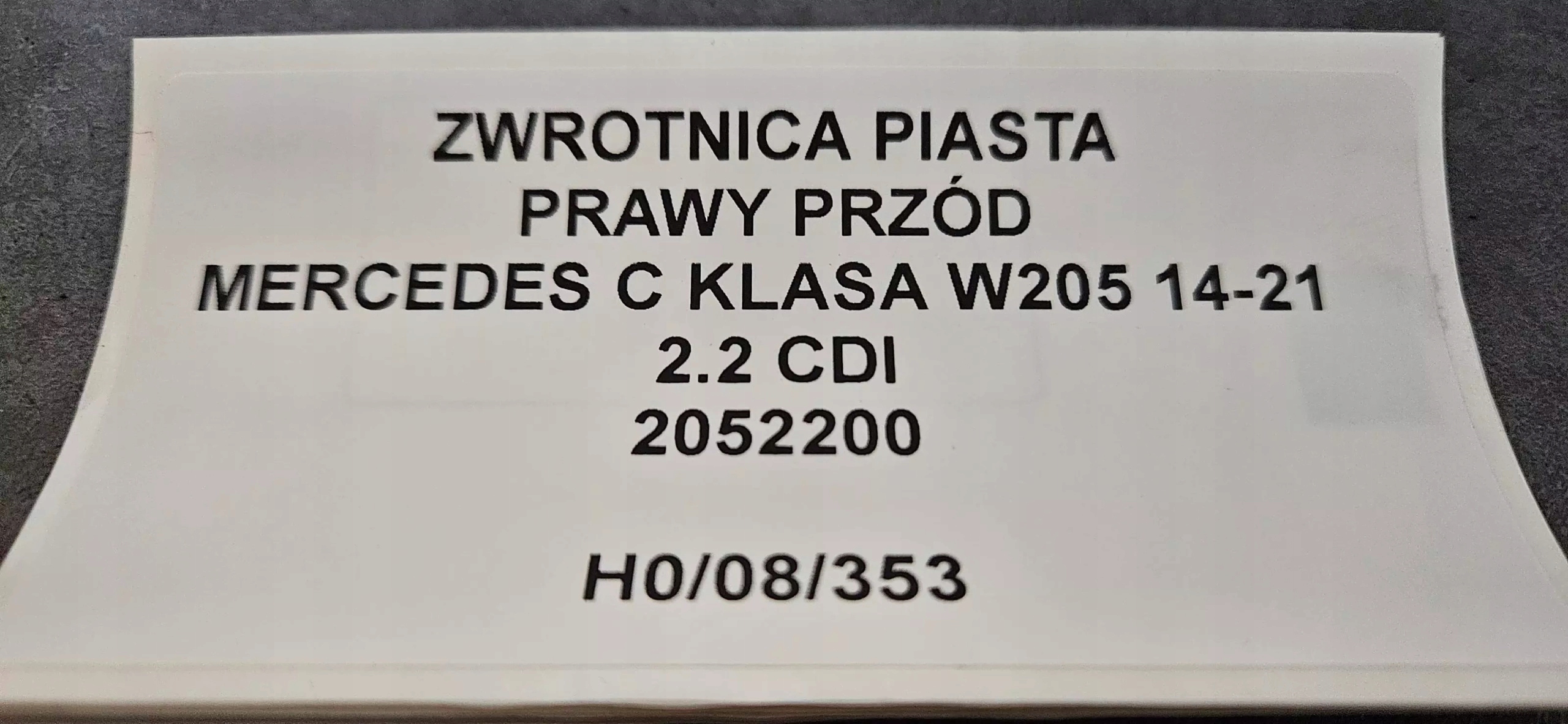 otoč čepu pravý předek MERCEDES C KLASA W205