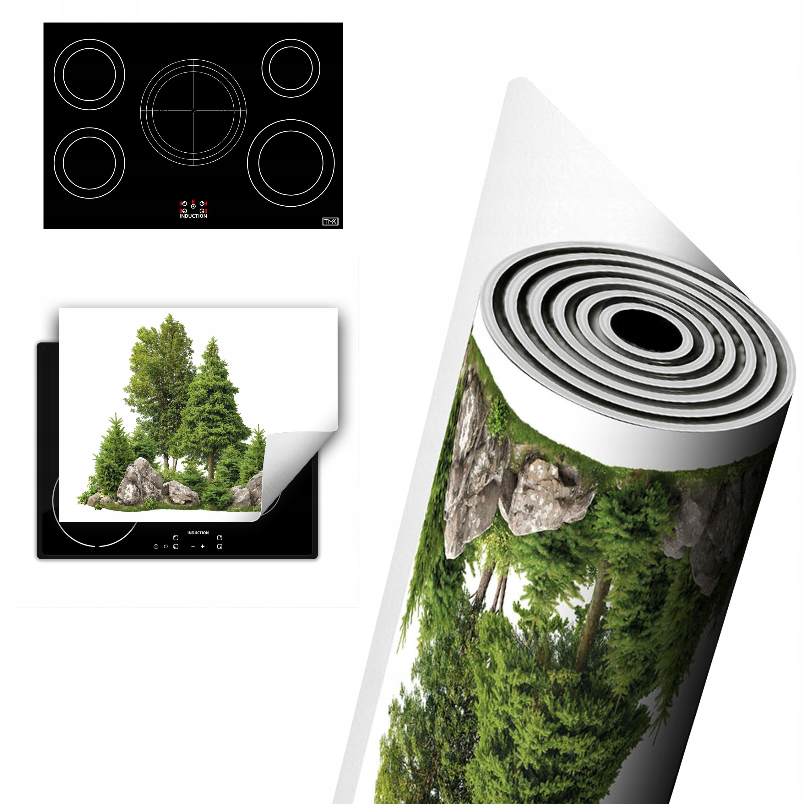 Vinylová Ochrana Na Indukci Pracovní Desky 80x52 stromů