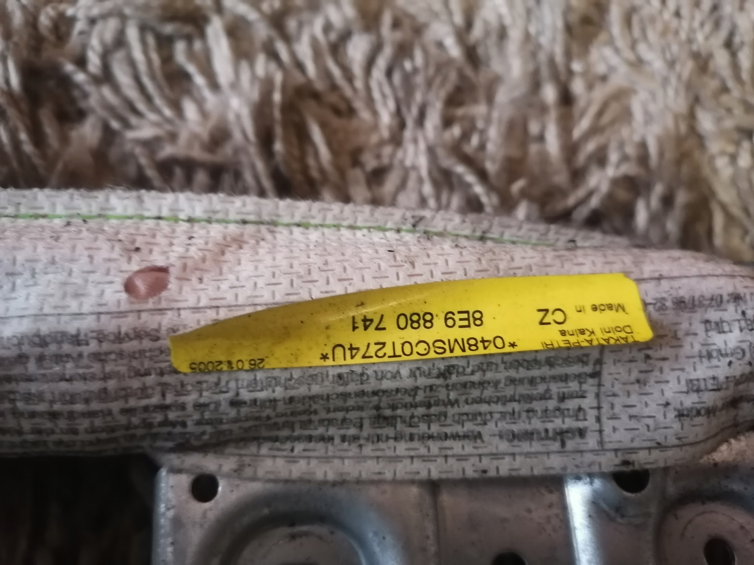 пиропатрон подушки безопасности Audi OE 8E9880741