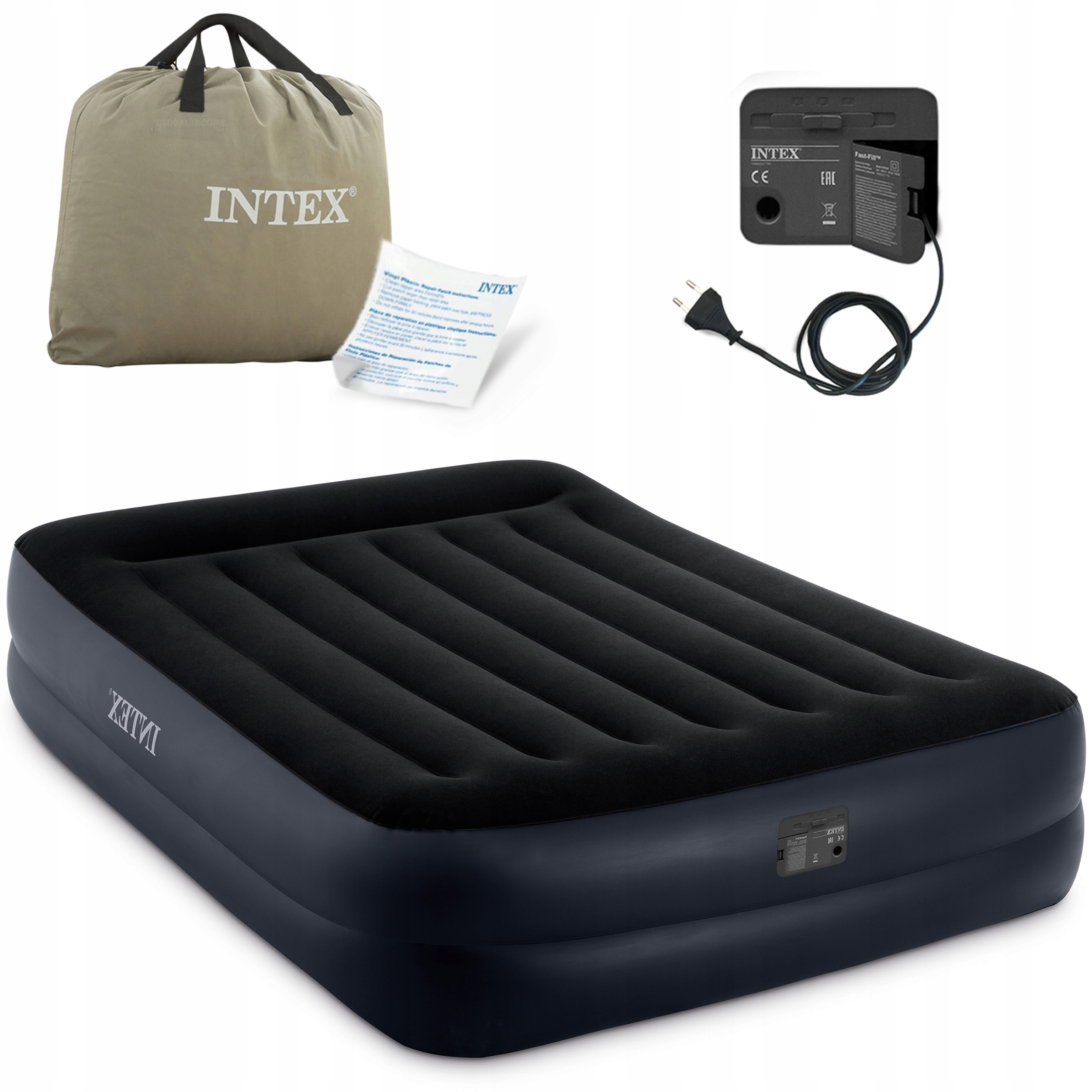 

Materac Dmuchany Dwuosobowy 203x152cm Intex Pompka