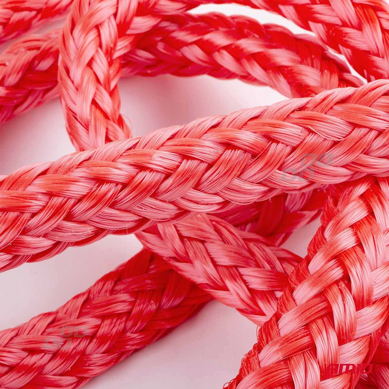 LINKA HOLOWNICZA PLECIONA Z HAKAMI CZERWONA Producent inny