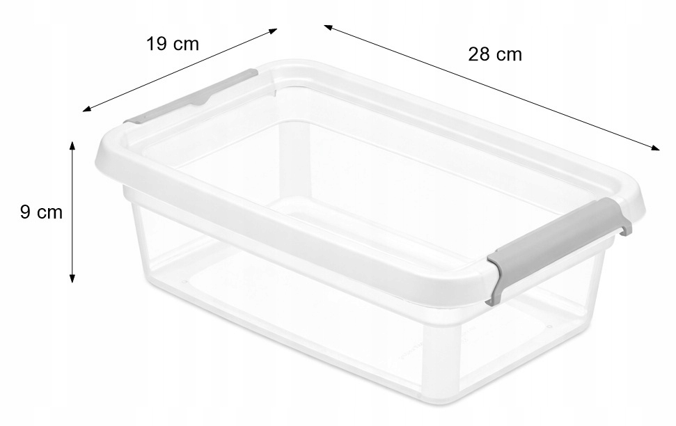 Organizer plastikowy 3 l z pokrywką - szczelny, BPA-FREE, na drobiazgi