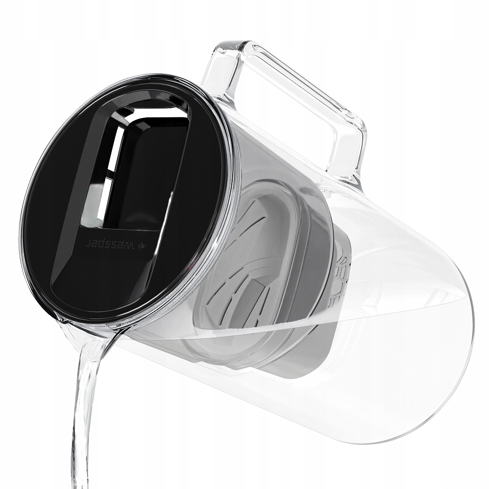 Dzbanek do wody szklany Wessper Borosilicate 3L wkład (czarny)