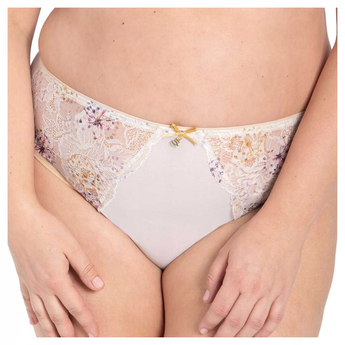 Samanta Kalhotky Vivian B400 sušenkové krajkové pohodlné kalhotky dámské 2XL