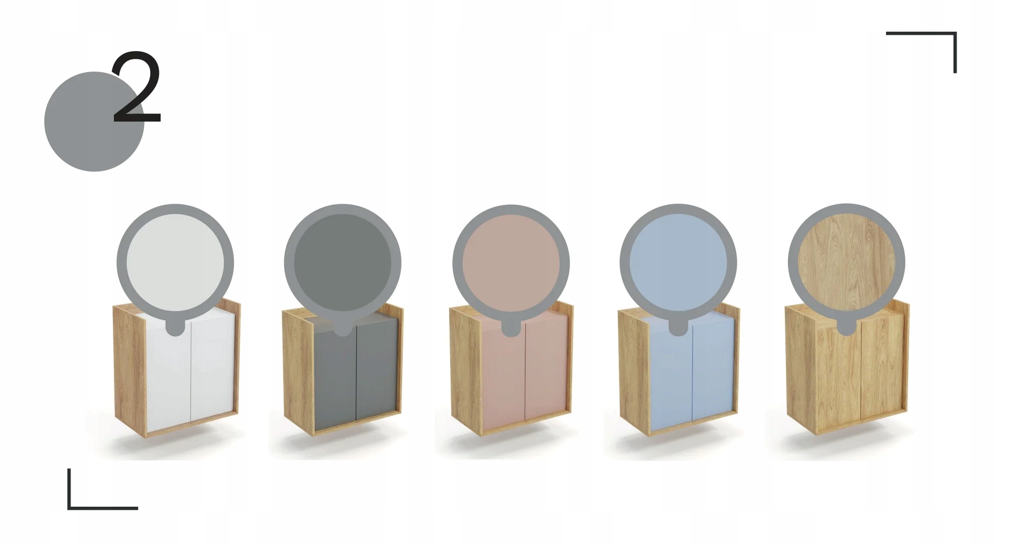 MOBIUS NIEBIESKA SZAFKA NISKA 1D Meble Modułowe Bohater Angry Birds