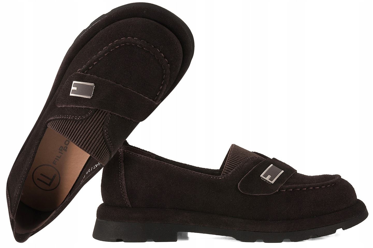Filippo DP7947 Semišové Mokasíny Dámské Kožené Polobotky c.bronz Hnědá 36