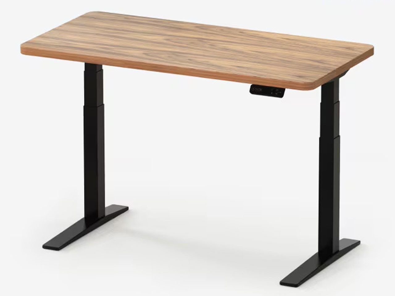 Prémiový elektricky nastaviteľný písací stôl, stabilná konštrukcia, drevená doska