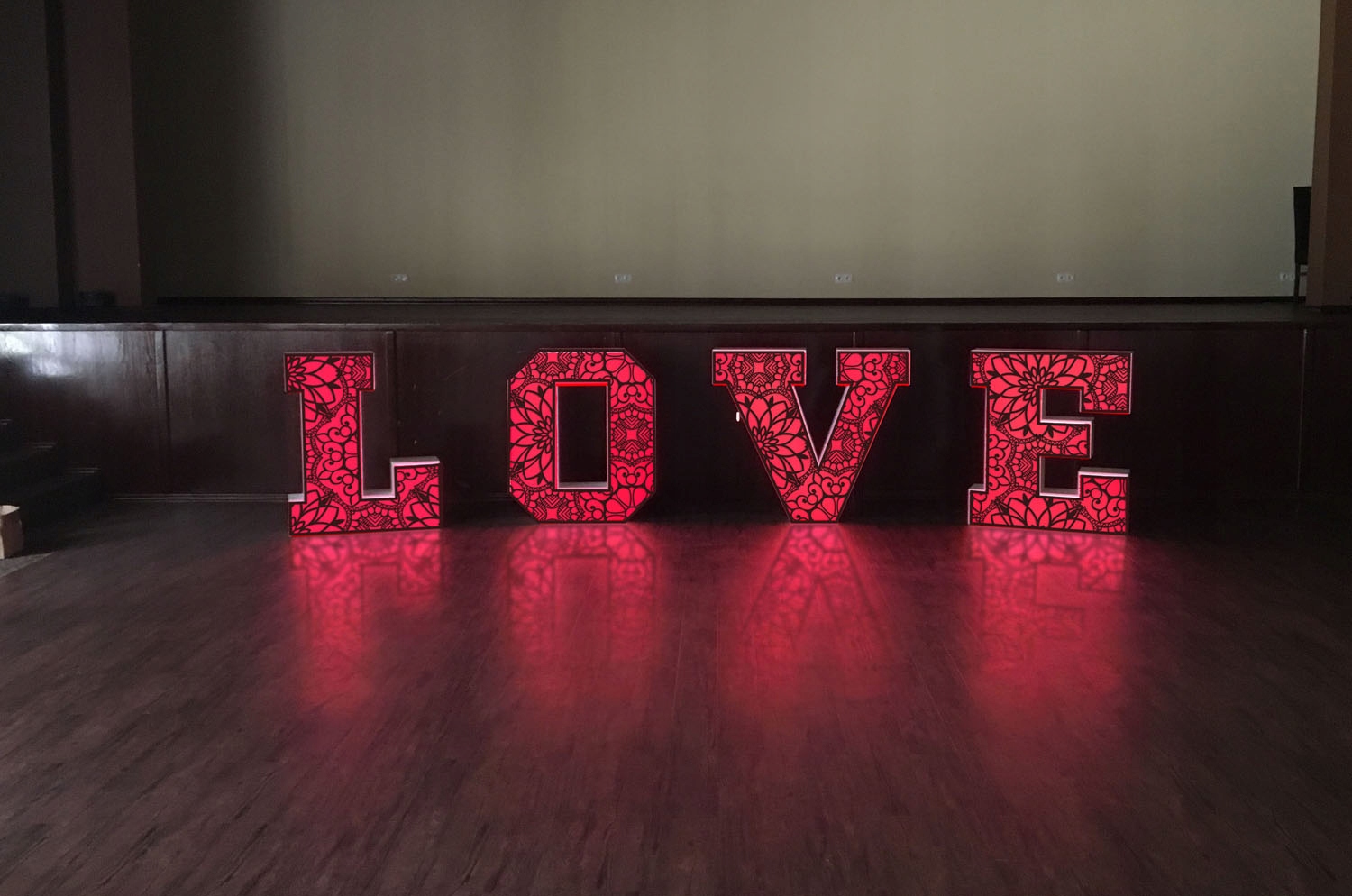 Ażurowe NAKŁADKI na litery LOVE 120cm wzór FOLK Płeć uniseks