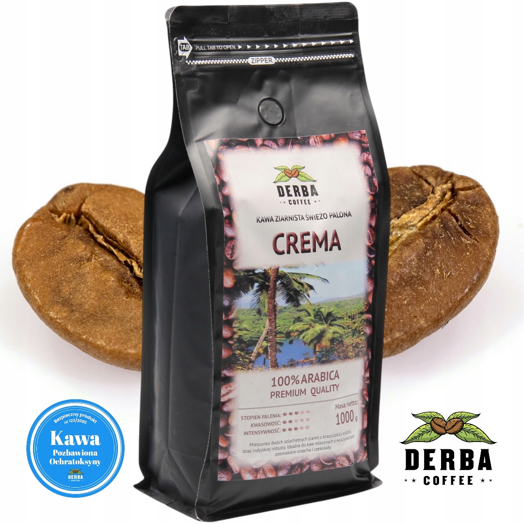 Kawa ziarnista 1kg Derba Coffee Crema Espresso
