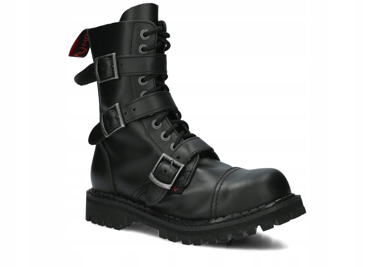 Nagaba 523 Černé Pánské Kanady Kožené Lico Steel Nose Spony