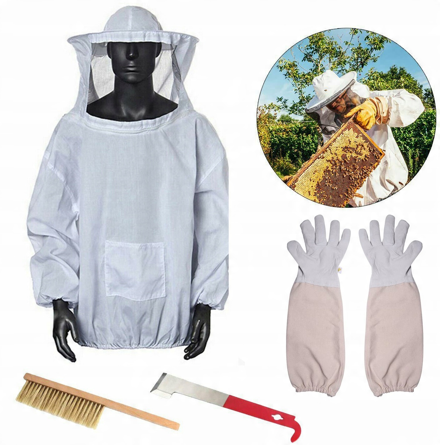 

Bluza Pszczelarska Standard Z Kapelusz +rękawice