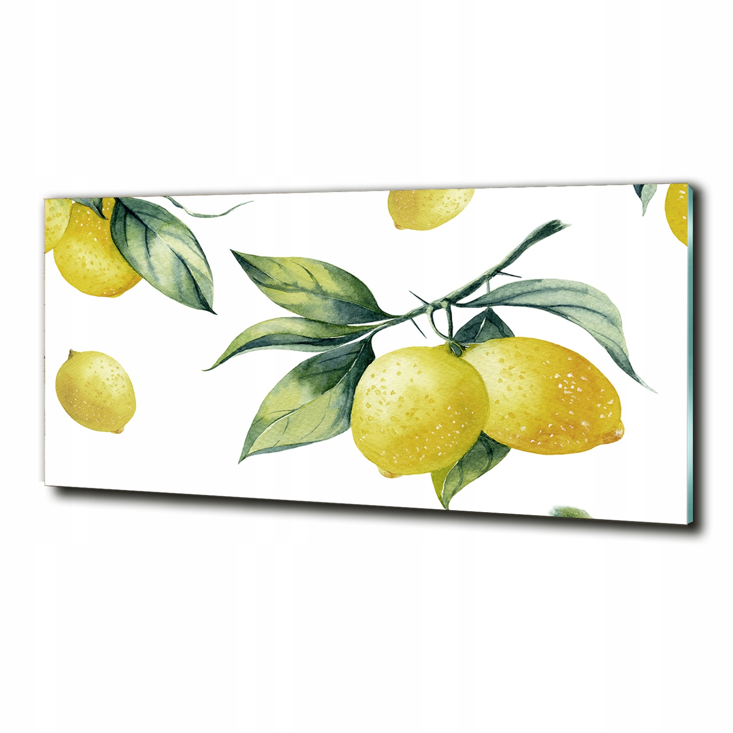 

Foto szklany na ścianę obraz Cytryny kwiaty125x50