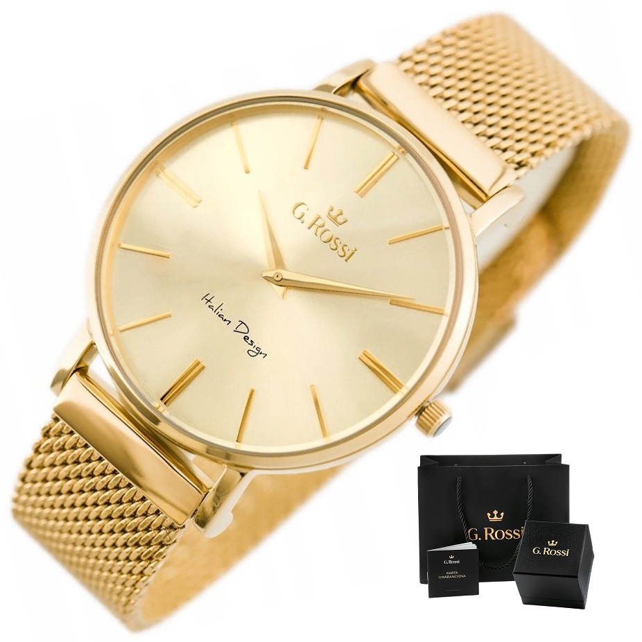 

Zegarek Damski G. Rossi Ralfia mesh Box Grawer