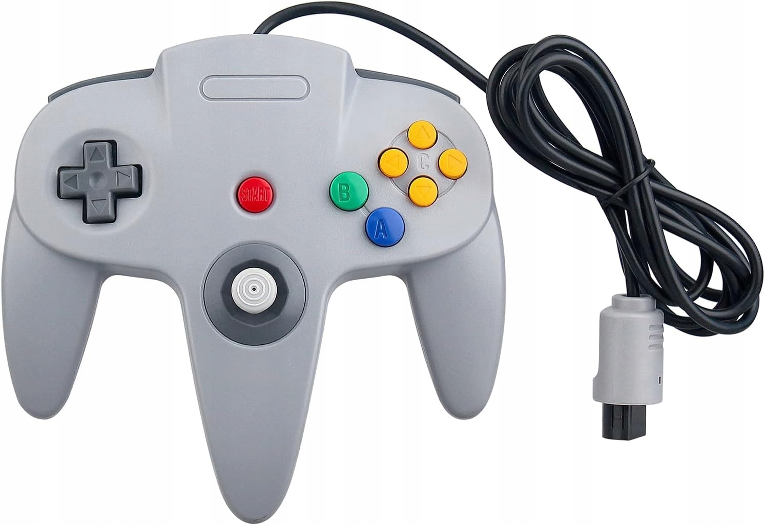 KONTROLER PAD PRZEWODOWY DO NINTENDO N64 SZARY