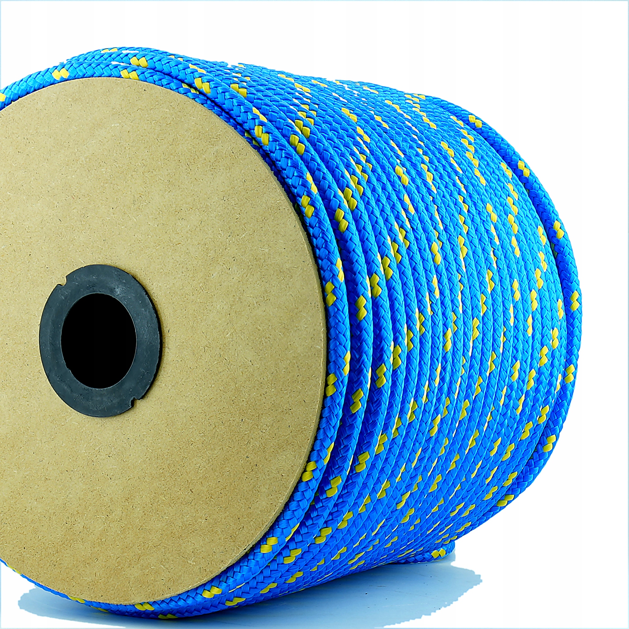 Polypropylenové lano Pp 12 mm × 150 m modré (žluté skvrny) na roli