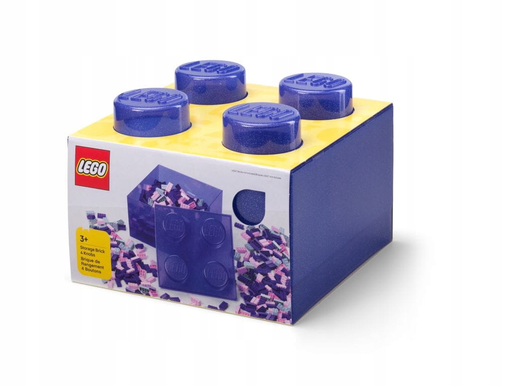 Lego Classic 40090800 Nádoba na kostky Lego Brick 4 s víkem Fialová