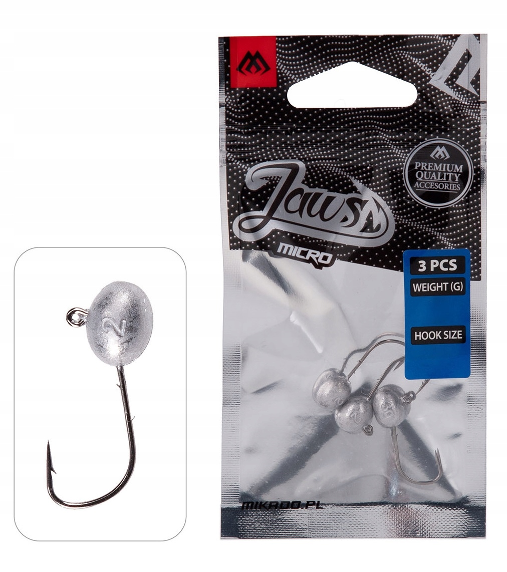 Główka Jigowa Micro Jig Mikado Z Zadziorami 3 szt NR"1" 5 g Ultra Light