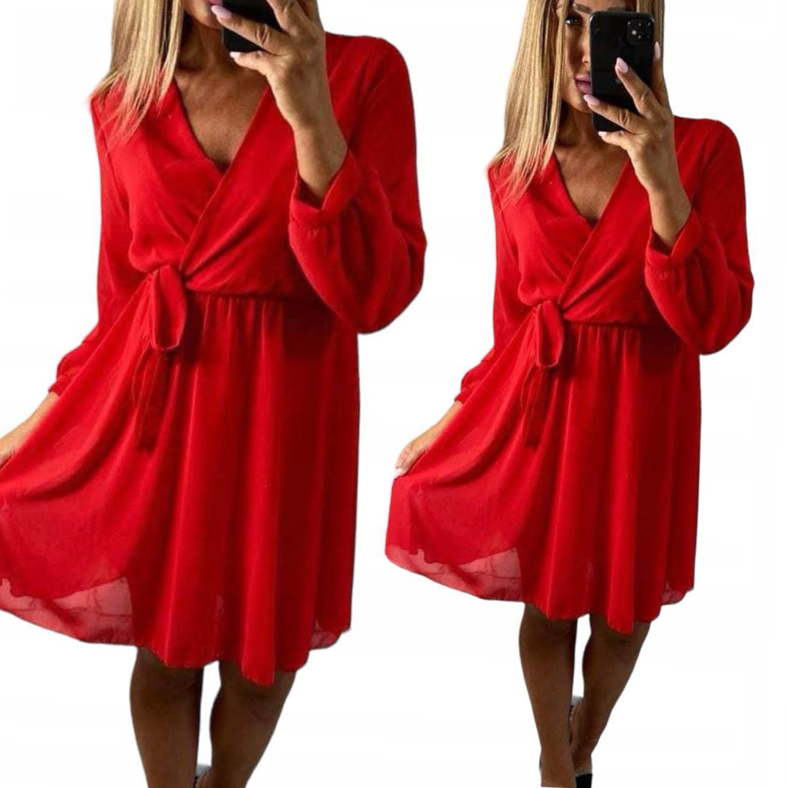V770 Elegantní Šaty Perla Červená vel. 48 (4XL)
