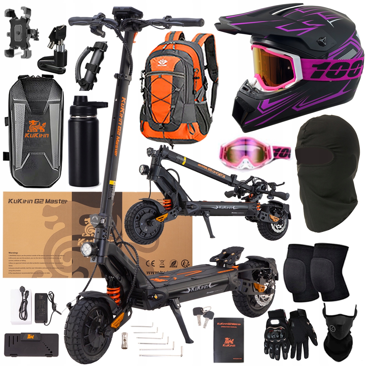 Kukirin G2 Master elektrické vozidlo 2000W 52V 20.8AH 70KM 60KM/H +Dárek