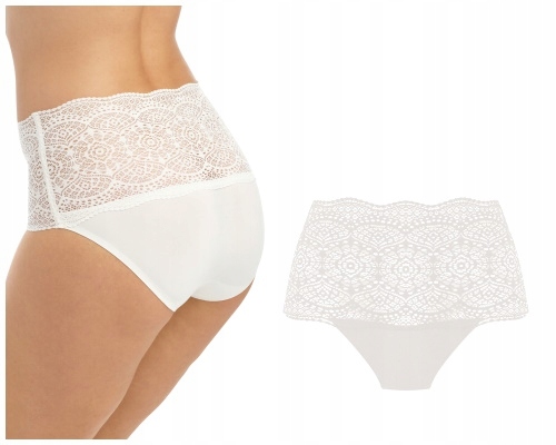 

ecru Fantasie Lace Ease figi wysokie z elastyczną