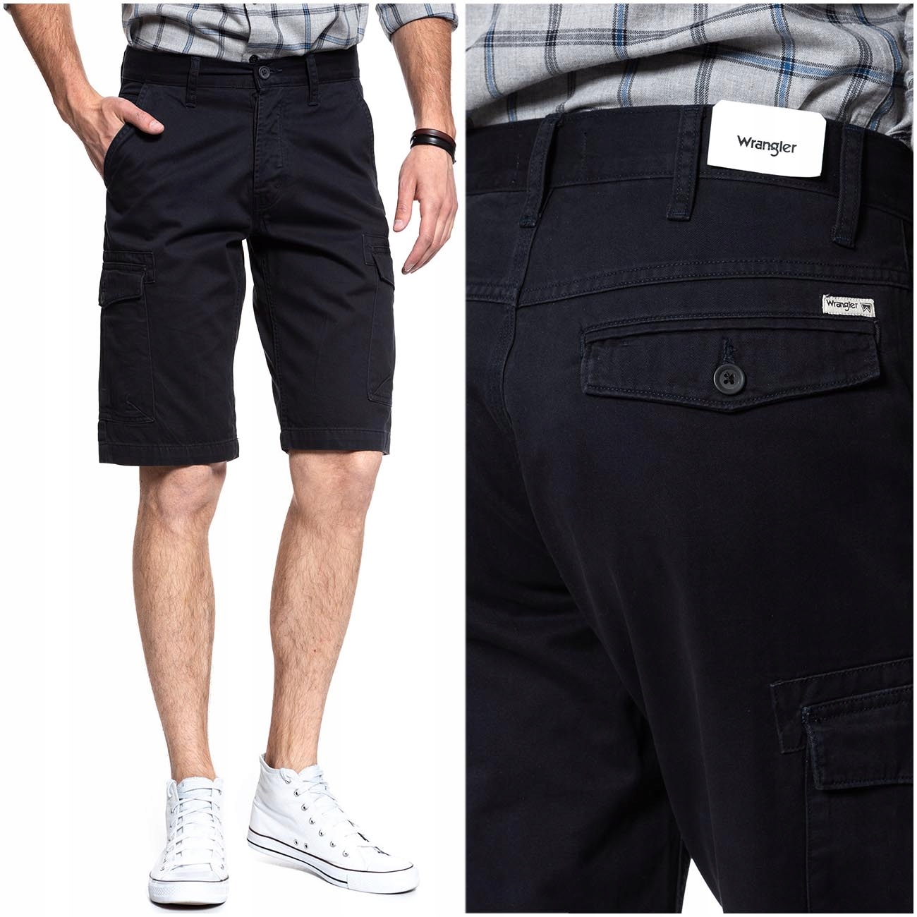 

Wrangler Cargo Męskie Spodenki Bojówki Regular W29