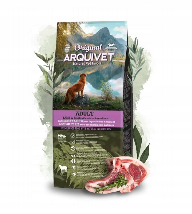 Arquivet Original Adult sucha karma dla psa Jagnięcina Z Ryżem 12 kg