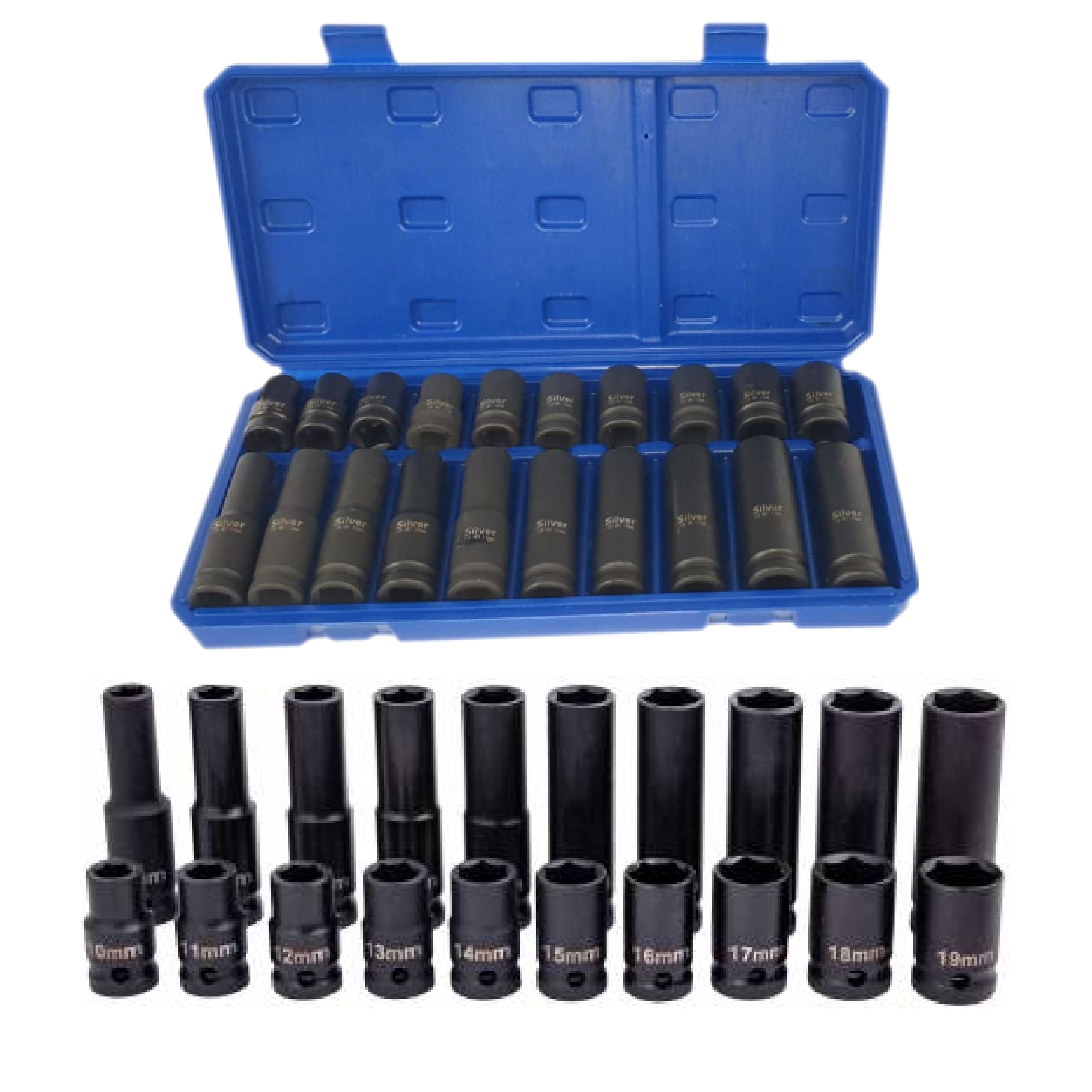 

Nasadki Udarowe 1/2 Zestaw 20 Sztuk 10-19mm