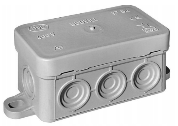 PUSZKA HERMETYCZNA NATYNKOWA SZARA SCAME A1 80x42x40mm IP54