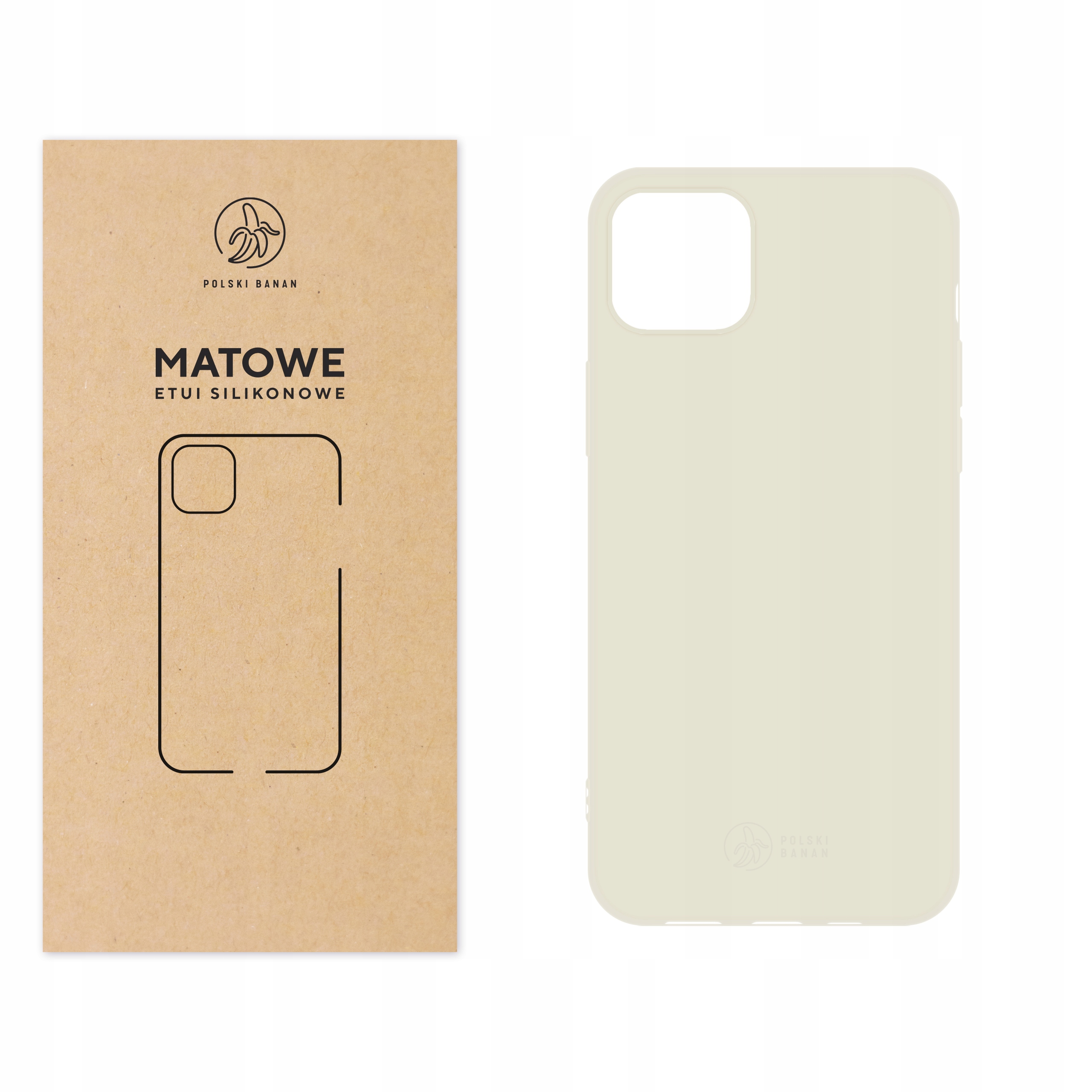 

Etui Matowe do iPhone 13 kremowe