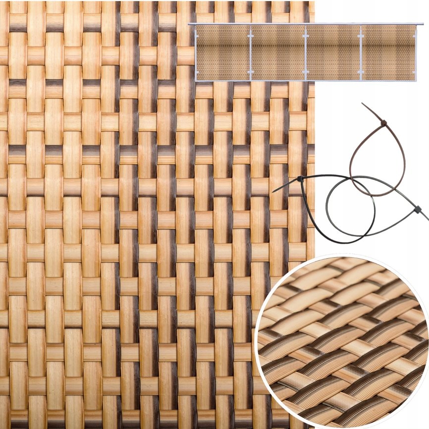 

Mata osłona na balkon Cięta Na Wymiar Słomkowy