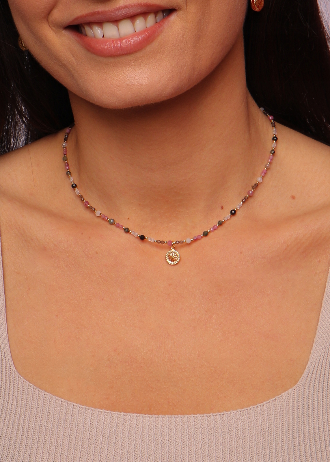 Náhrdelník Znamení zvěrokruhu Kozoroh Přírodní kameny s přívěskem