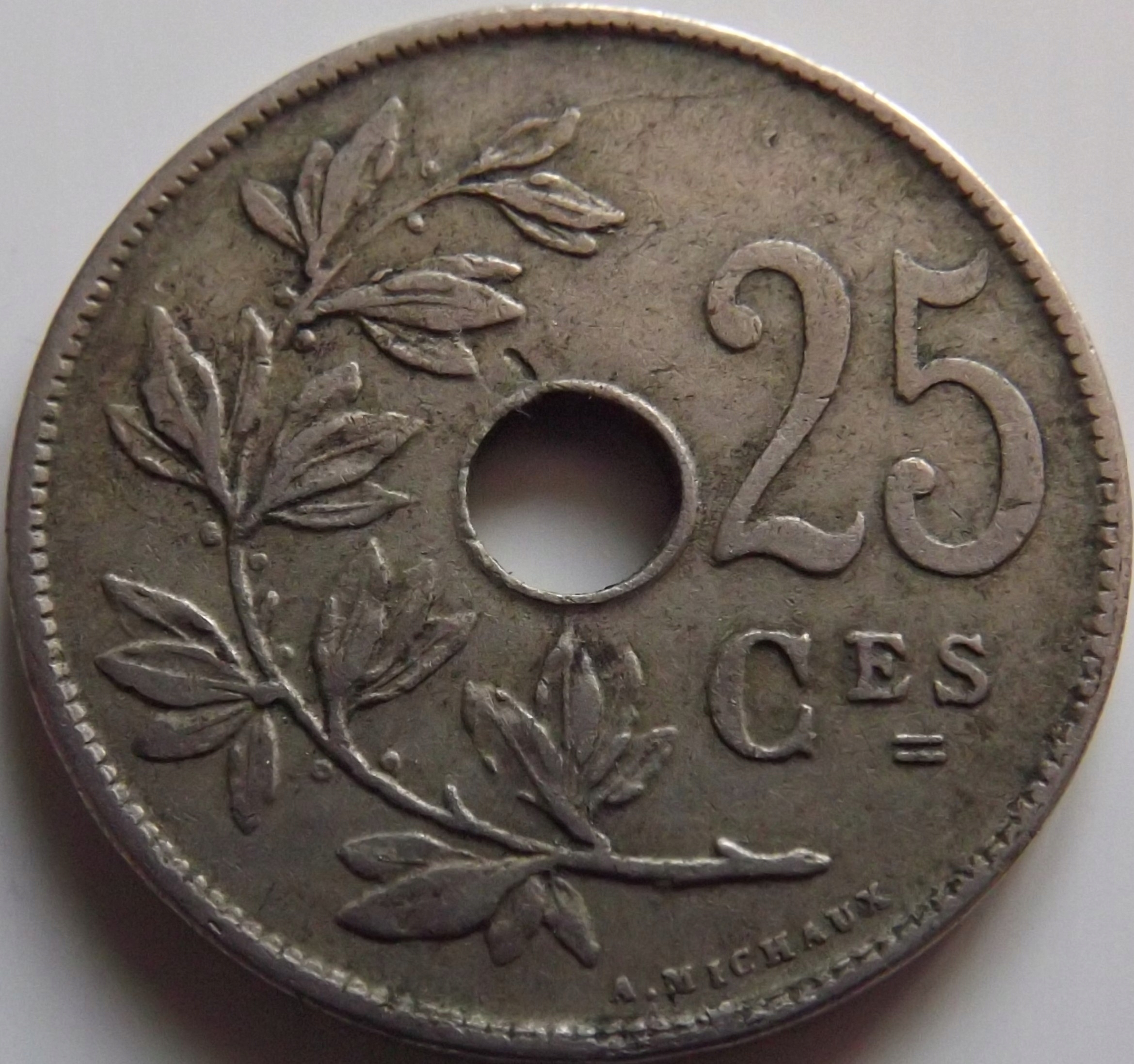 Belgia 25 centymów 1920 Albert I st. 3+