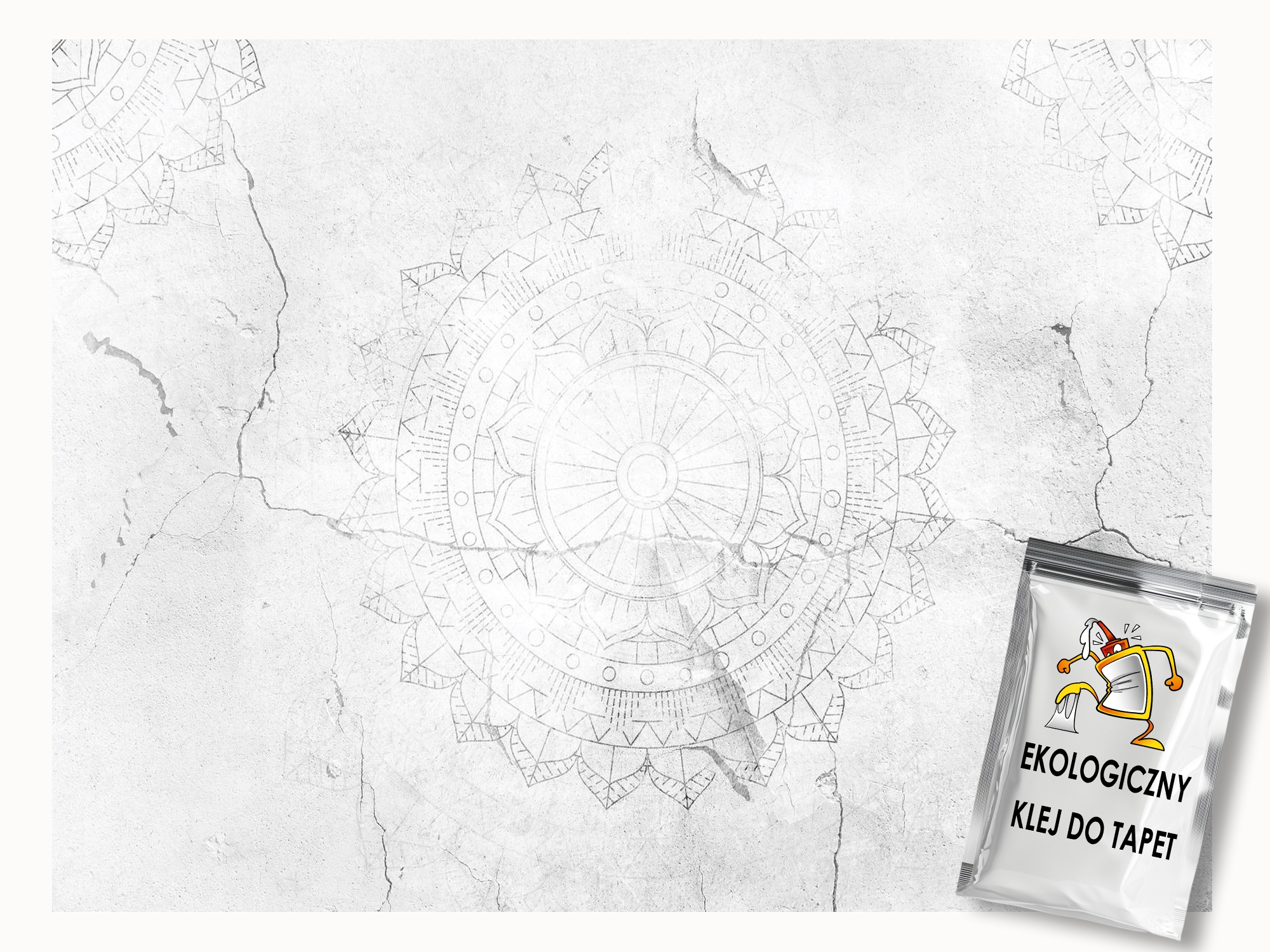 Fototapeta Flizelina Jasná mandala na betonu 250x175 lepidlo