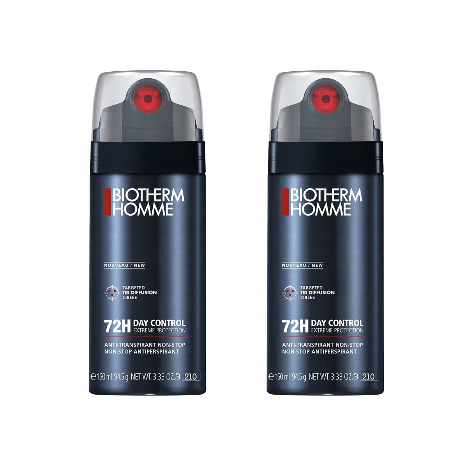 Sada 2x Biotherm Homme Day Spray antiperspirant deodoranty 72H 150 Ml
