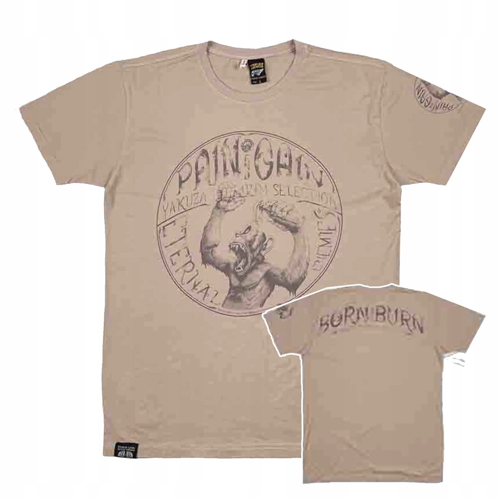 Tričko Yakuza Premium 3918 light Rose Pain and Gain, Born to Burn