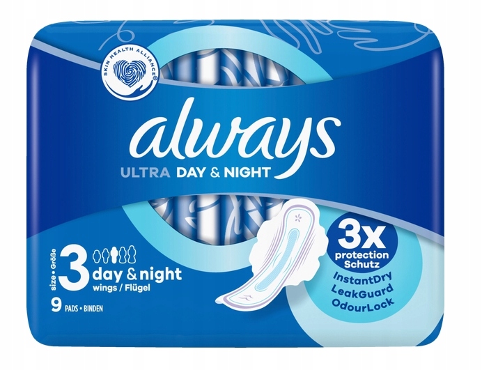 

Always, Ultra Night, Podpaski, 9 sztuk