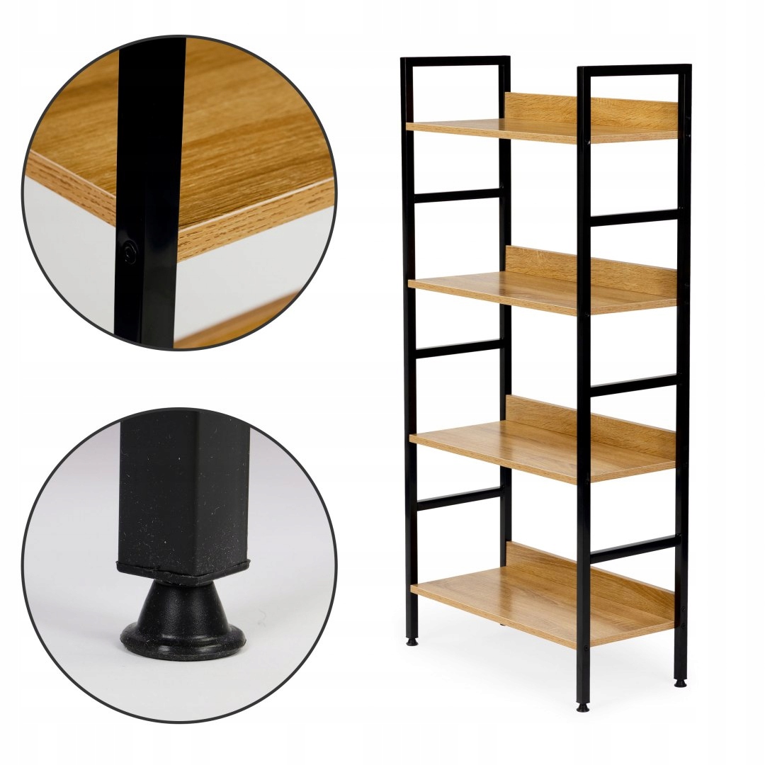 REGAŁ DREWNIANY INDUSTRIALNY SZAFKA PÓŁKI NA KSIĄŻKI LOFT Kod producenta CWJ6028126CL