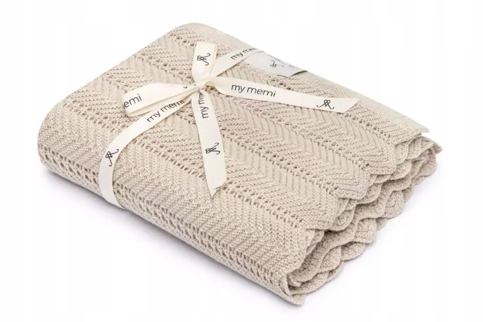 

My Memi Bambusowy kocyk light beige 80x100 feather
