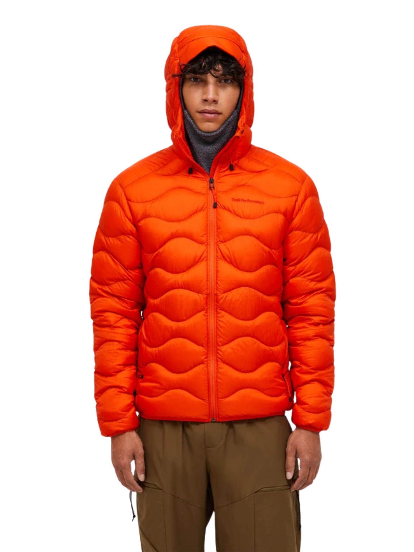 Pánská bunda Peak Performance Helium Down Hood Jacket Solar Burst L