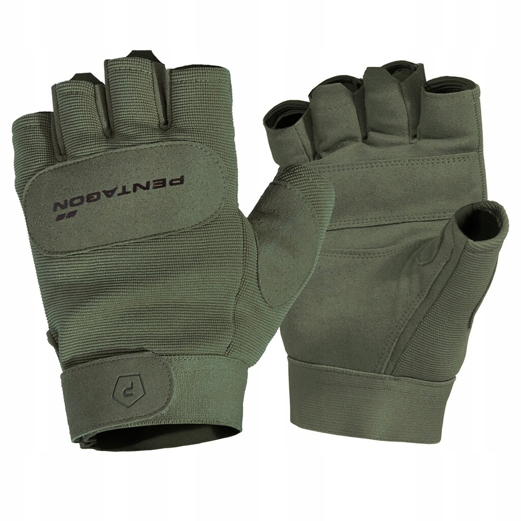 Rękawice Rękawiczki bez palców Pentagon Duty Mechanic 1/2 Olive 3XL