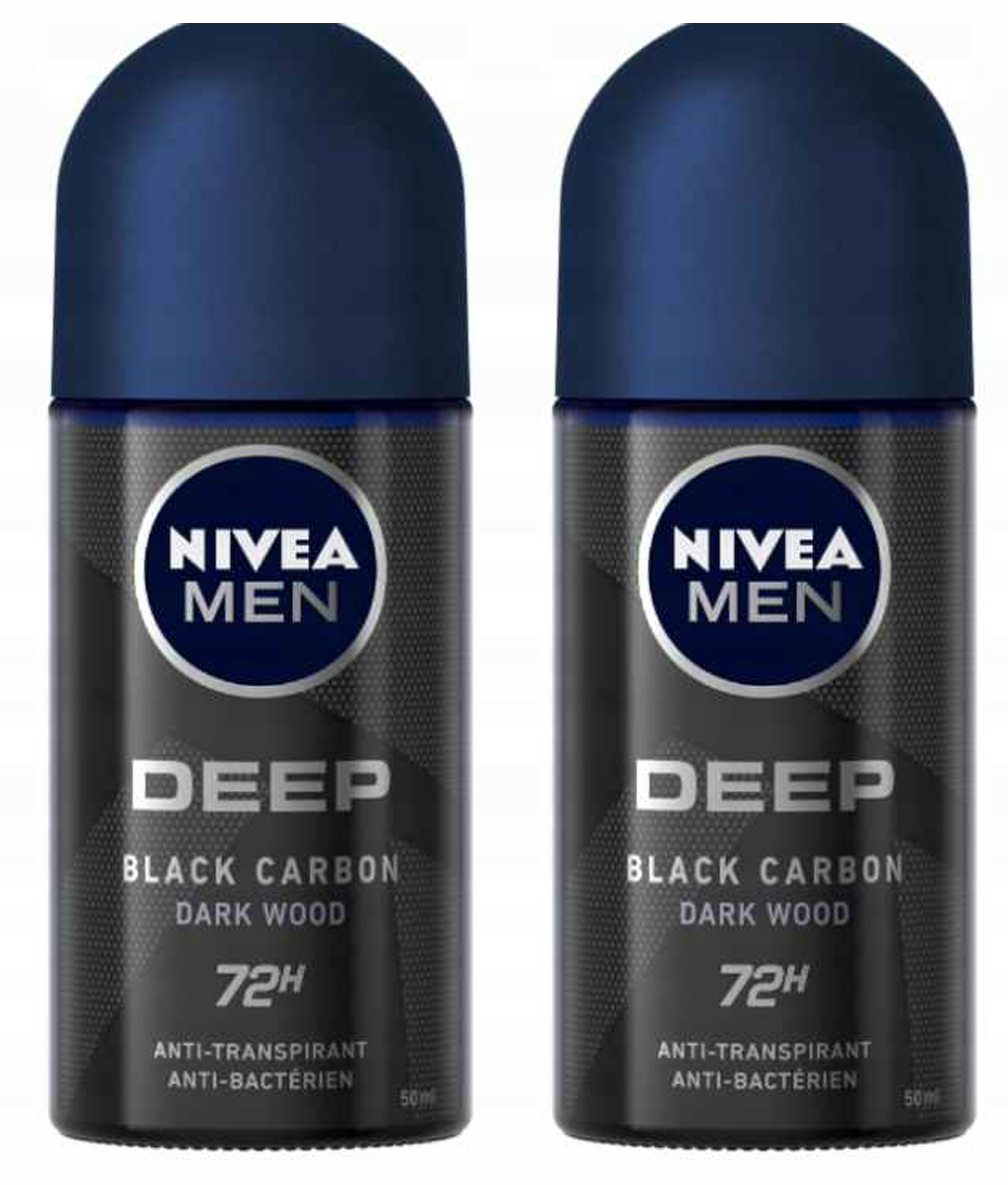 Antyperspirant Nivea MEN Deep Black kulka 2 x 50ml
