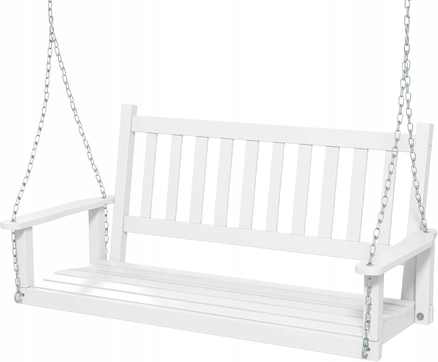 Ławka Wisząca Ogrodowa Drewniana 2 Osobowa Do 230kg 2 Liny Do Zawieszenia