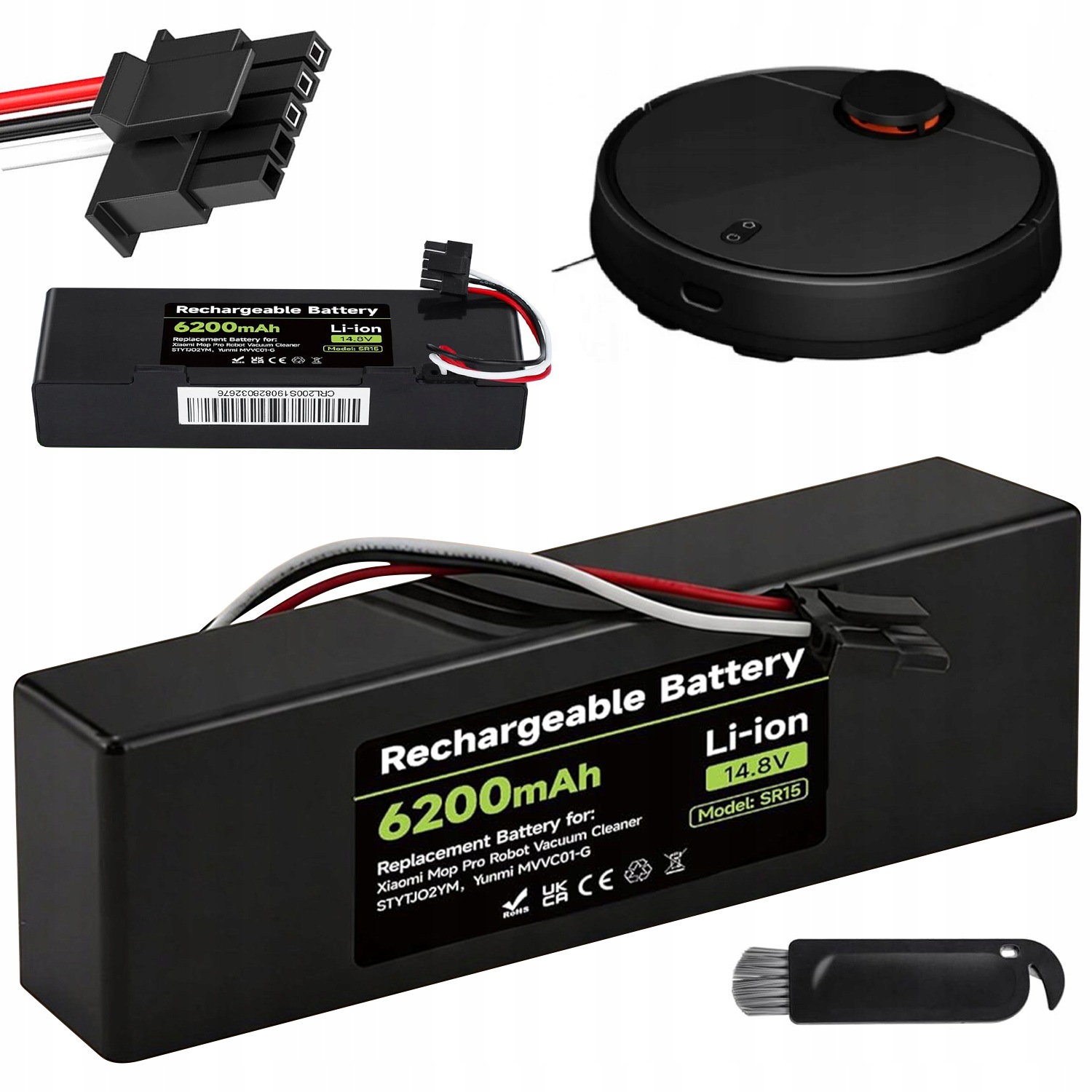 Akumulátor Li-ion Baterie 14.8 V 6200 Mah Pro Xiaomi Mop Pro 2S STYTJ02YM