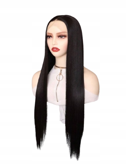 Shein Dámská Paruka Černé Syntetické Dlouhé Vlasy 1ED