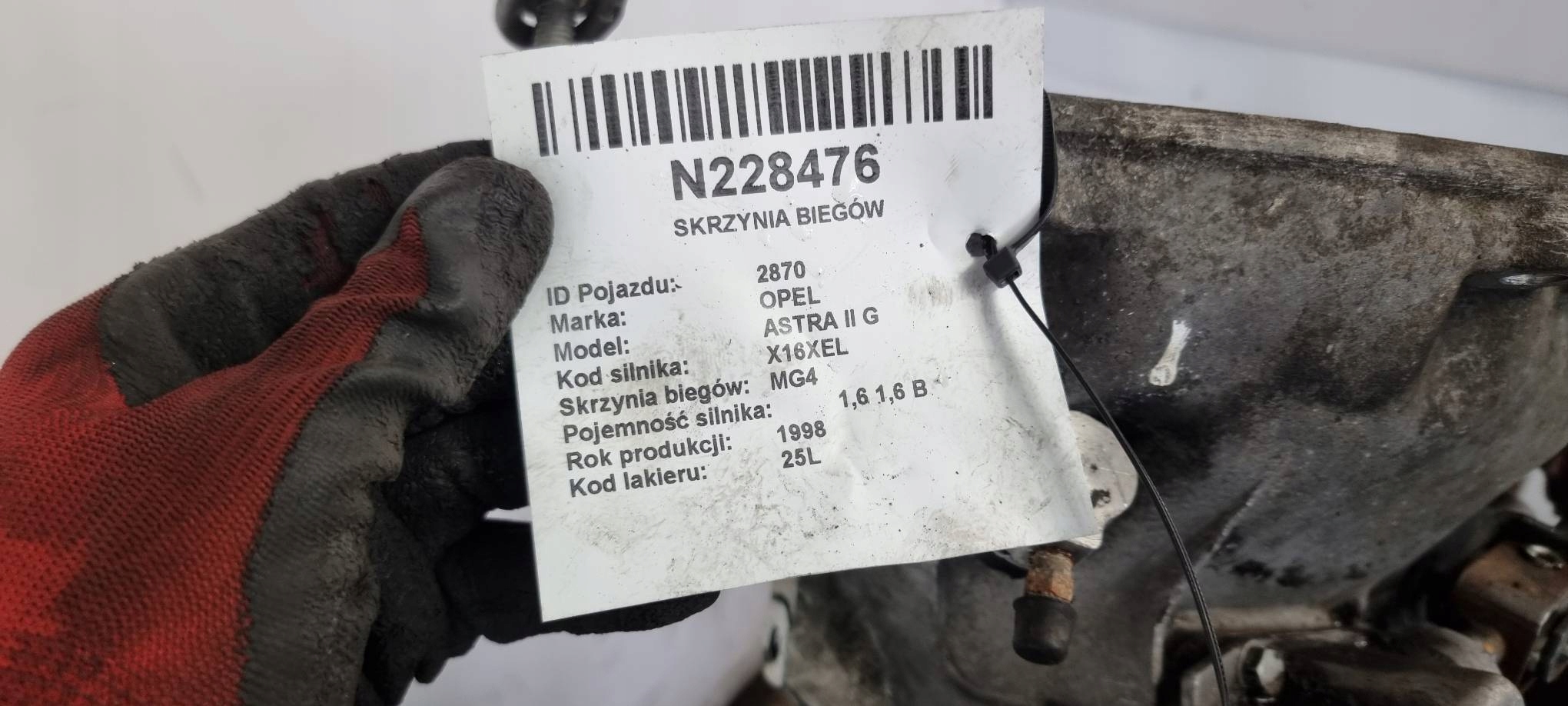 CAMBIO 90400209 1.6 100 KM OPEL ASTRA II G