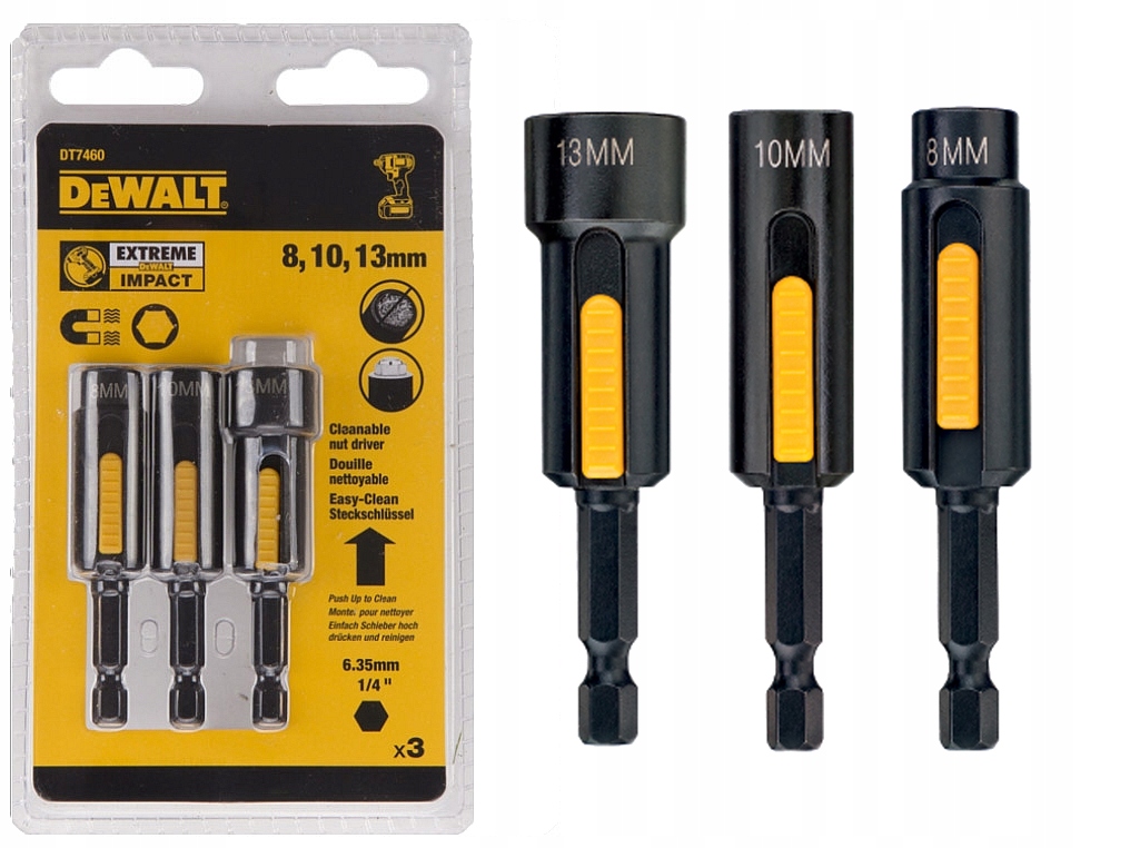 

DeWALT DT7460 nasadki udarowe 8/10/13mm kpl 3szt
