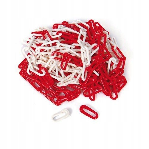 łańcuch ostrzegawczy pcv BIAŁO-CZERWONY 5m 626905 — 3