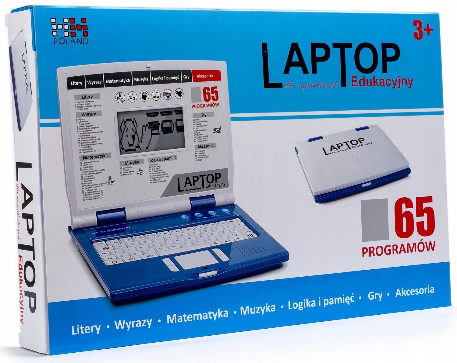 LAPTOP EDUKACYJNY DLA DZIECI 65 PROGRAMÓW USB PL Certyfikaty, opinie, atesty CE