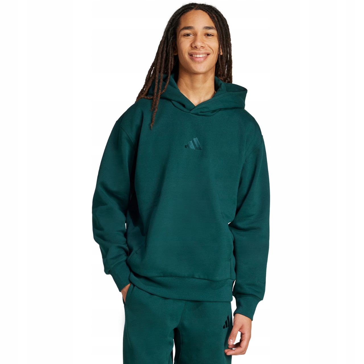 Pánská mikina adidas All Szn Fleece Hoodie zelená KB8527 .2XL