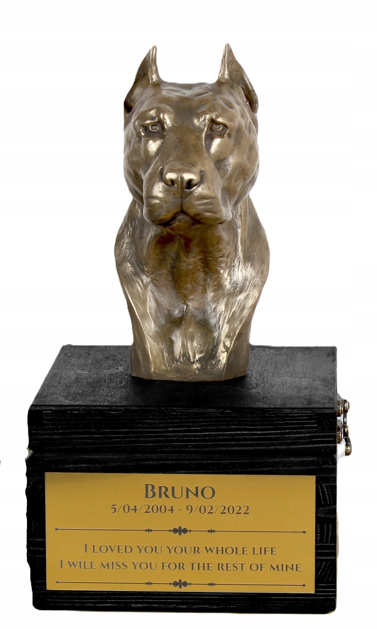Amerykański Staffordshire terrier, Amstaff, Amstaf II urna z grawerem i